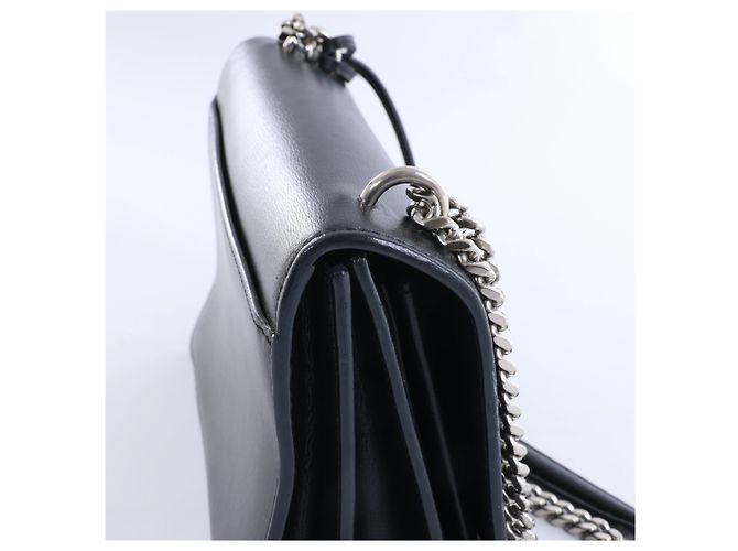 Autre Marque Borsa a tracolla con catena Sunset in pelle Saint Laurent Paris, Nero 442906 - vista 4