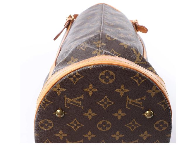 Borsa a tracolla Louis Vuitton Bucket GM Monogram Canvas in marrone M42236 Beige - vista 10
