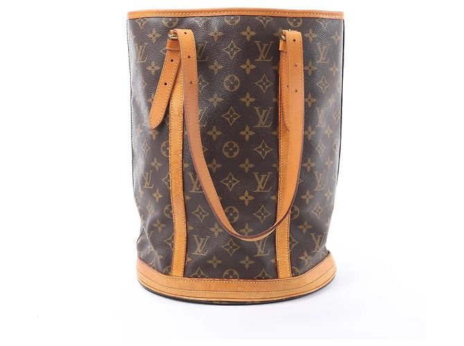 Borsa a tracolla Louis Vuitton Bucket GM Monogram Canvas in marrone M42236 Beige - vista 15