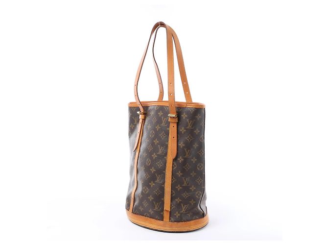Borsa a tracolla Louis Vuitton Bucket GM Monogram Canvas in marrone M42236 Beige - vista 3