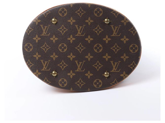 Borsa a tracolla Louis Vuitton Bucket GM Monogram Canvas in marrone M42236 Beige - vista 7