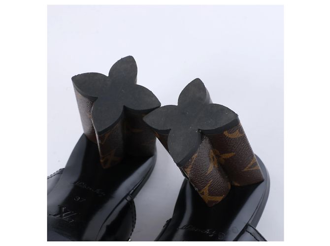 Mules Louis Vuitton Silhouette in vernice Nero BR1211, Taglia EU 37 - vista 10
