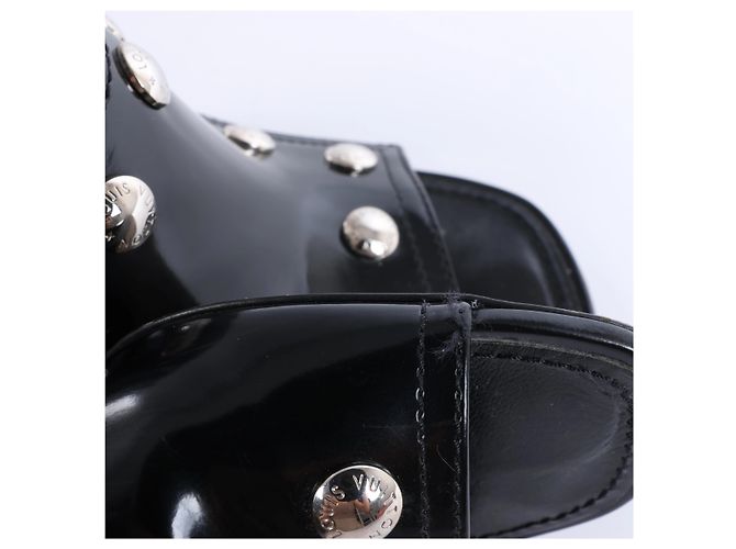 Mules Louis Vuitton Silhouette in vernice Nero BR1211, Taglia EU 37 - vista 11