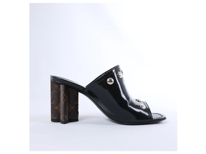 Mules Louis Vuitton Silhouette in vernice Nero BR1211, Taglia EU 37 - vista 2