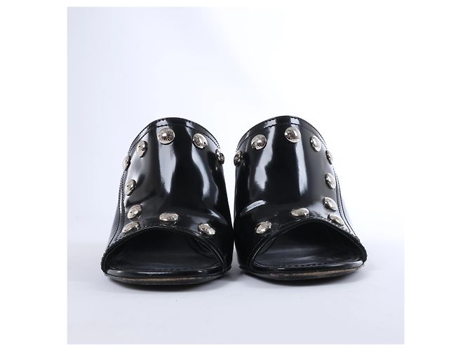 Mules Louis Vuitton Silhouette in vernice Nero BR1211, Taglia EU 37 - vista 3