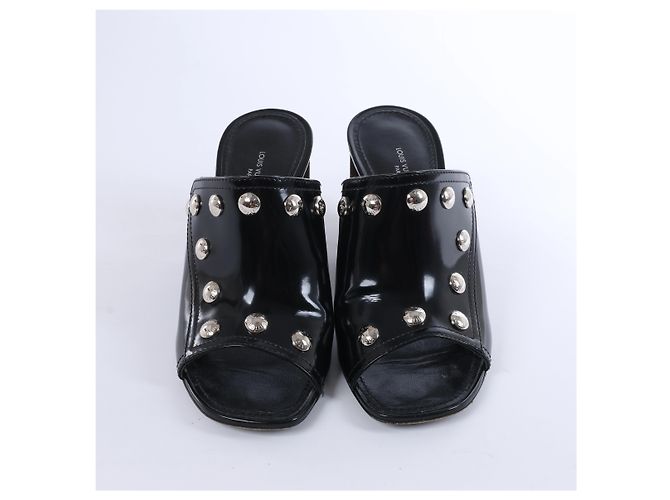 Mules Louis Vuitton Silhouette in vernice Nero BR1211, Taglia EU 37 - vista 4