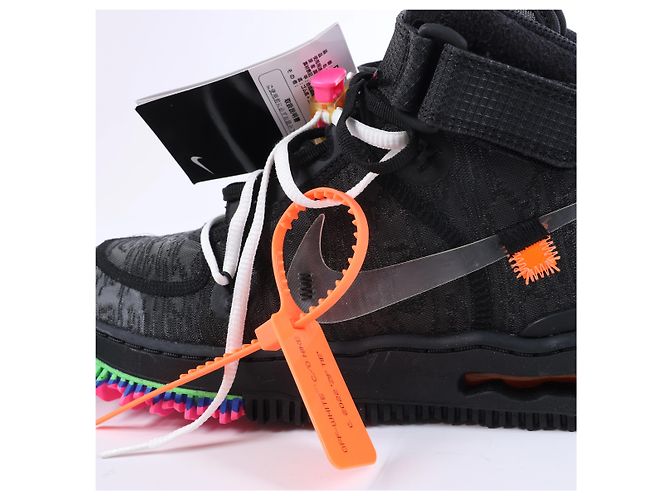 NIKE × OFF-WHITE AIR FORCE 1 MID High-top Sneaker aus Mesh in Schwarz, Größe EU 42 - Ansicht 11