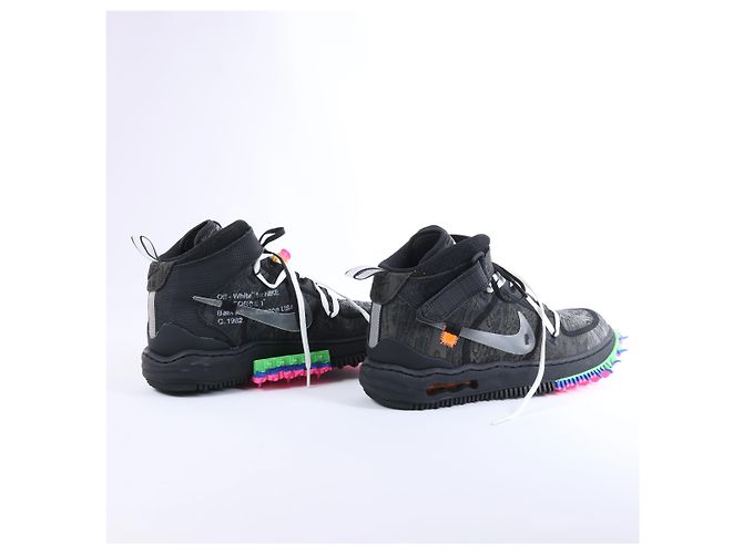 NIKE × OFF-WHITE AIR FORCE 1 MID High-top Sneaker aus Mesh in Schwarz, Größe EU 42 - Ansicht 7