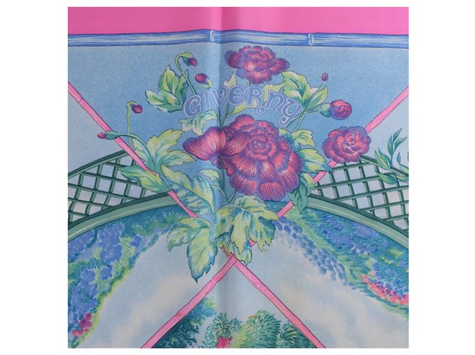 Garden Hermès Carré 90 "GIVERNY" Seidentuch in Rosa Pink - Ansicht 11