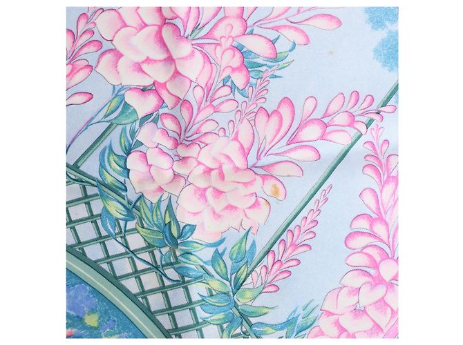 Garden Hermès Carré 90 "GIVERNY" Seidentuch in Rosa Pink - Ansicht 14