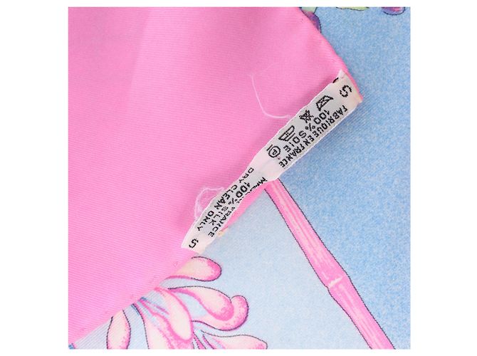 Garden Hermès Carré 90 "GIVERNY" Seidentuch in Rosa Pink - Ansicht 15
