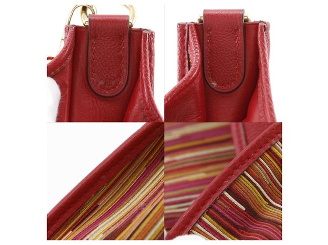 Hermès Borsa a tracolla Hermes Evelyne 1PM Rosso - vista 11