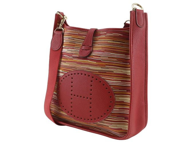 Hermès Borsa a tracolla Hermes Evelyne 1PM Rosso - vista 2