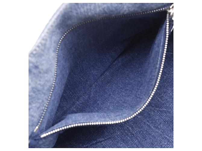 Borsa Prada Canapa Tote M Blu - vista 8