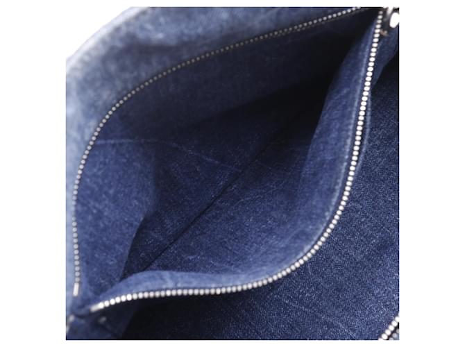Borsa Prada Canapa Tote M Blu - vista 9