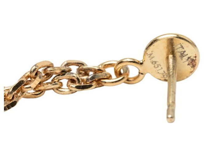 Louis Vuitton Monogram Boucle d'Oreilles Pendan Gamble Earrings D'oro - vista 4