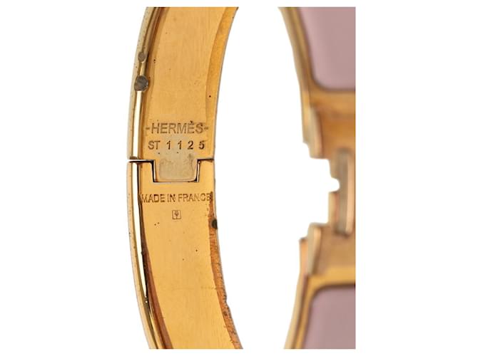 Hermès Bracciale Charm Hermes Click H PM Rosa D'oro - vista 6