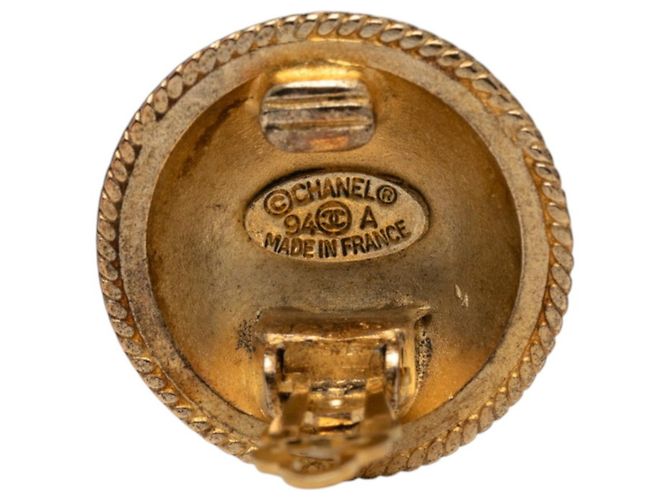 Chanel Coco Mark Vintage Clip-Ohrringe Golden - Ansicht 3