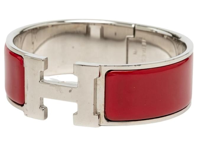 Hermès Bracciale Hermes Clic Clac H PM Argento Rosso - vista 2