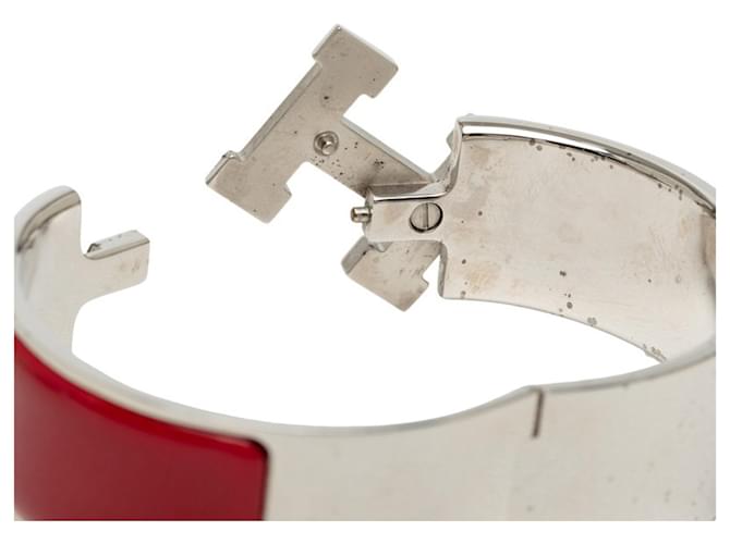 Hermès Bracciale Hermes Clic Clac H PM Argento Rosso - vista 5