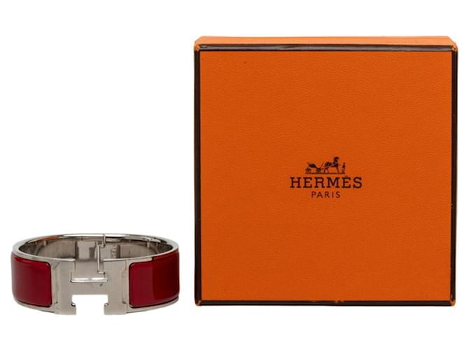 Hermès Bracciale Hermes Clic Clac H PM Argento Rosso - vista 7