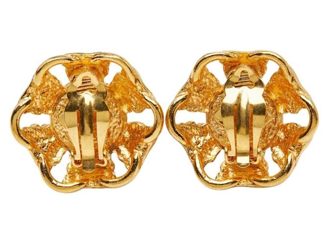 Orecchini a clip Chanel Gold Plated Coco Mark D'oro - vista 3
