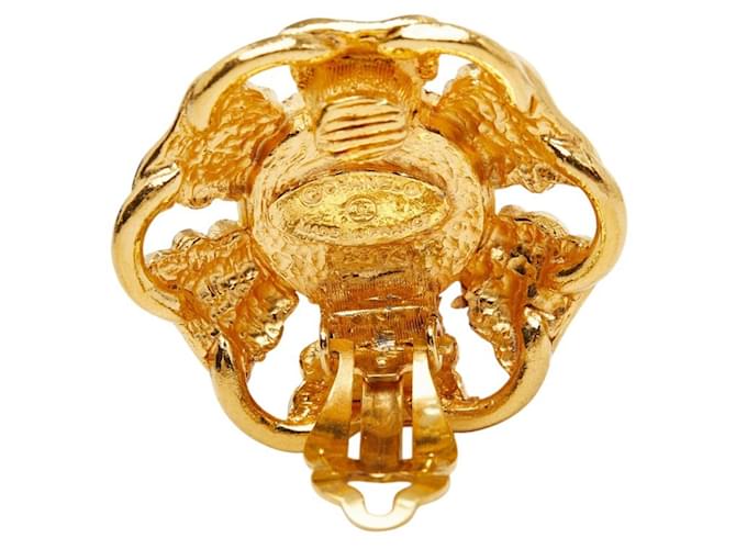 Orecchini a clip Chanel Gold Plated Coco Mark D'oro - vista 4