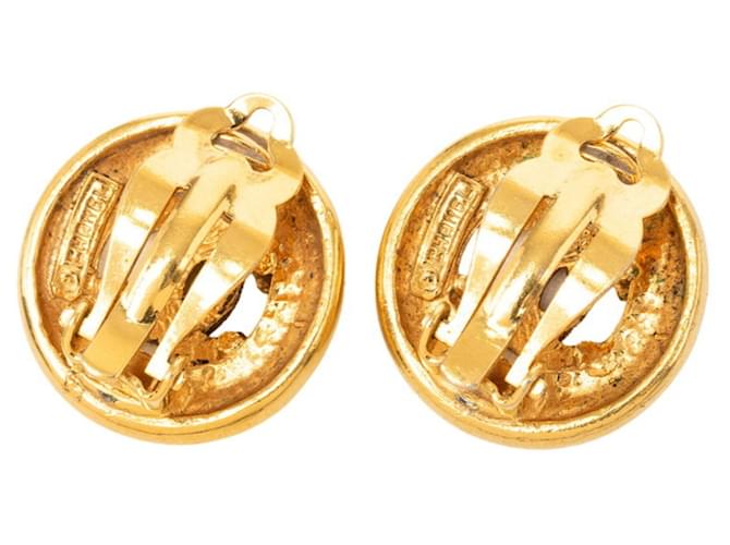 Orecchini rotondi Chanel Coco Mark D'oro - vista 2