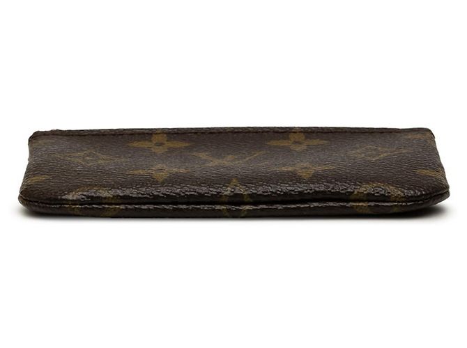 Louis Vuitton Monogram Pochette Clé Coin Case Castaño - vista 3