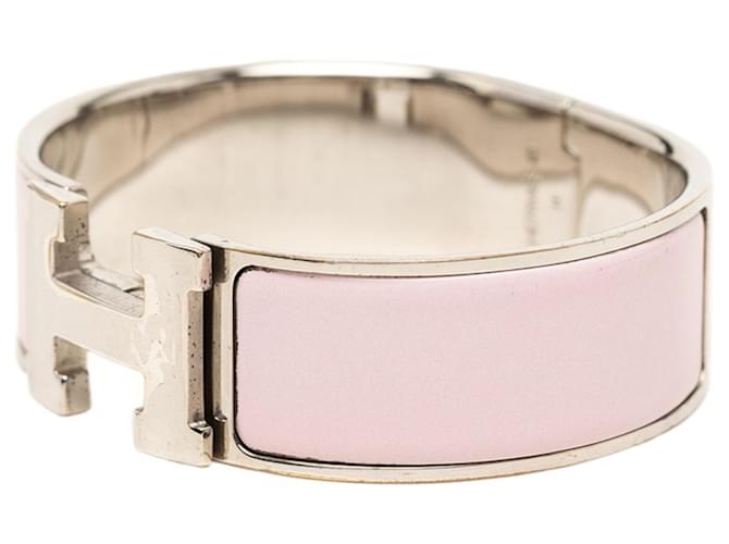 Hermès Bracciale Hermes Clic Clac H PM Argento Rosa - vista 2