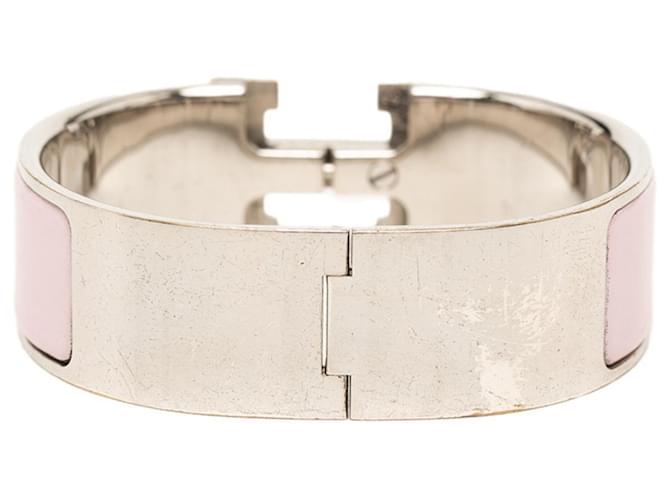 Hermès Bracciale Hermes Clic Clac H PM Argento Rosa - vista 3