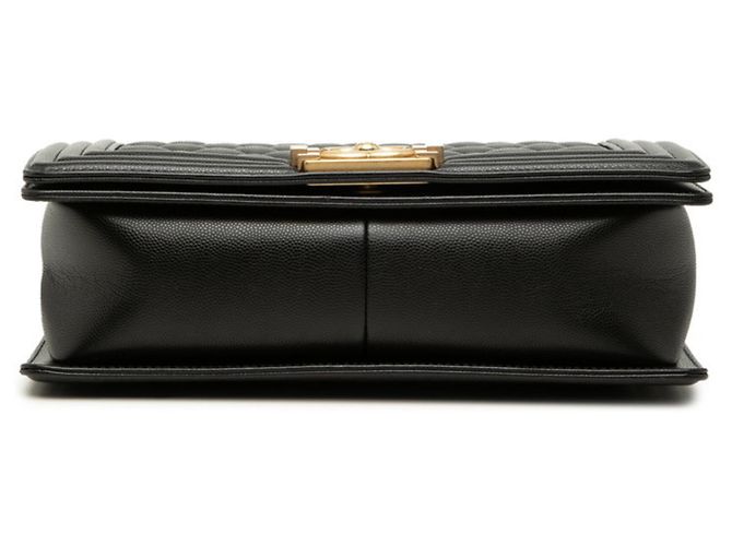 Borsa a tracolla Chanel Coco Mark Boy 25 con catena Nero D'oro - vista 3