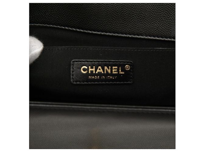 Borsa a tracolla Chanel Coco Mark Boy 25 con catena Nero D'oro - vista 5