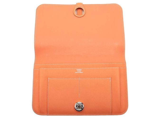 Hermès Cartera larga Hermes Dogon GM Naranja - vista 4