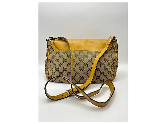 Gucci Sukey Borsa a tracolla in tela monogram GG e pelle Marrone D'oro - vista 2