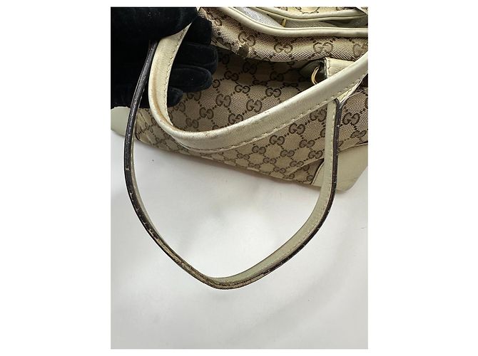 Bamboo Gucci Heartbit Shopper aus Monogramm-Canvas Braun Beige - Ansicht 10
