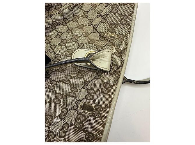 Bamboo Gucci Heartbit Shopper aus Monogramm-Canvas Braun Beige - Ansicht 11