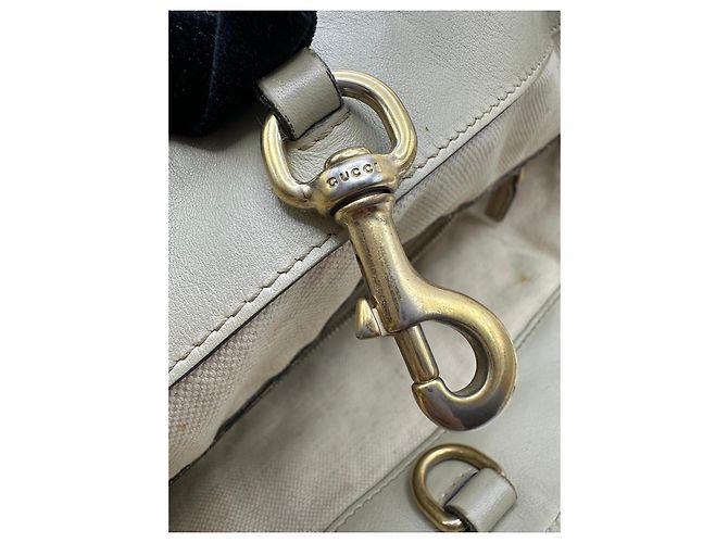 Bamboo Gucci Heartbit Shopper aus Monogramm-Canvas Braun Beige - Ansicht 13