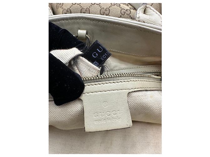 Bamboo Gucci Heartbit Shopper aus Monogramm-Canvas Braun Beige - Ansicht 15