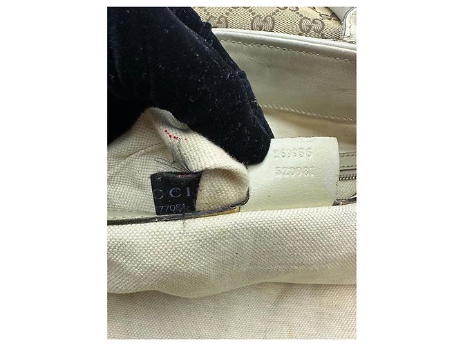 Bamboo Gucci Heartbit Shopper aus Monogramm-Canvas Braun Beige - Ansicht 16