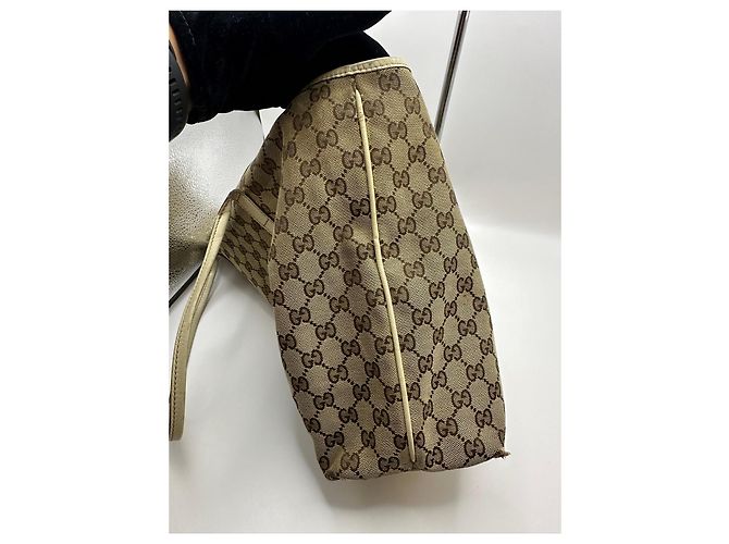 Gucci Britt Shopper aus GG Monogramm-Canvas Braun Beige - Ansicht 3