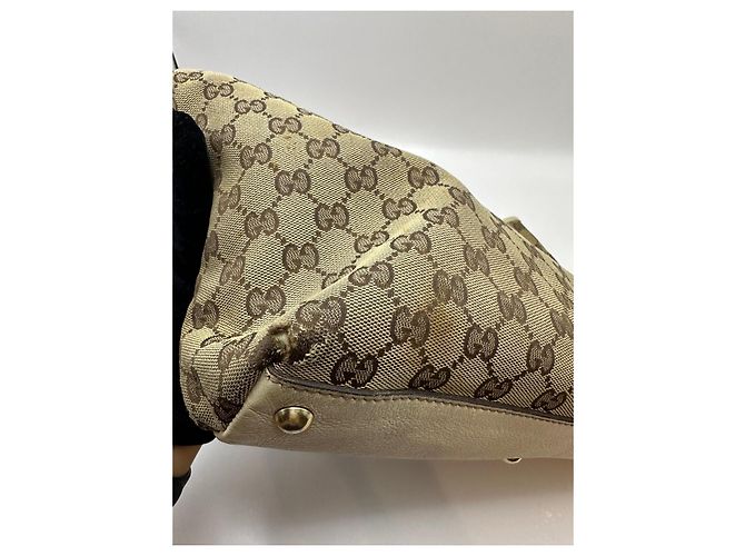 Gucci Britt Shopper aus GG Monogramm-Canvas Braun Beige - Ansicht 9