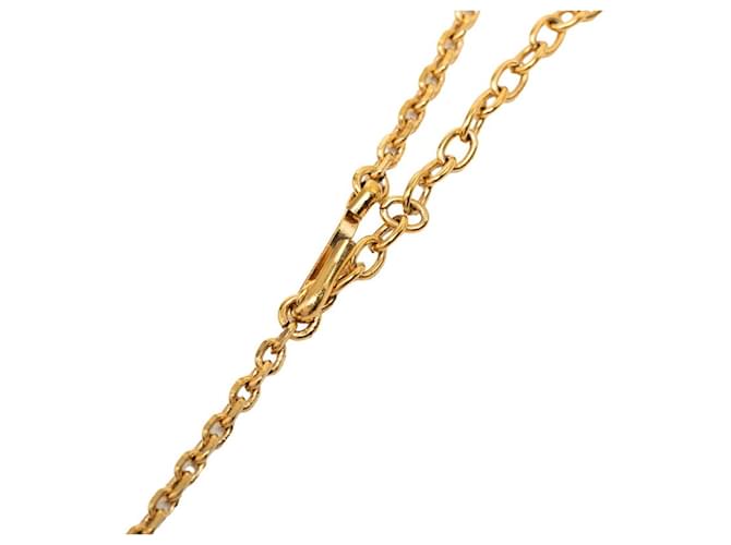 Collana a catena Chanel Coco Mark D'oro Arancione - vista 4
