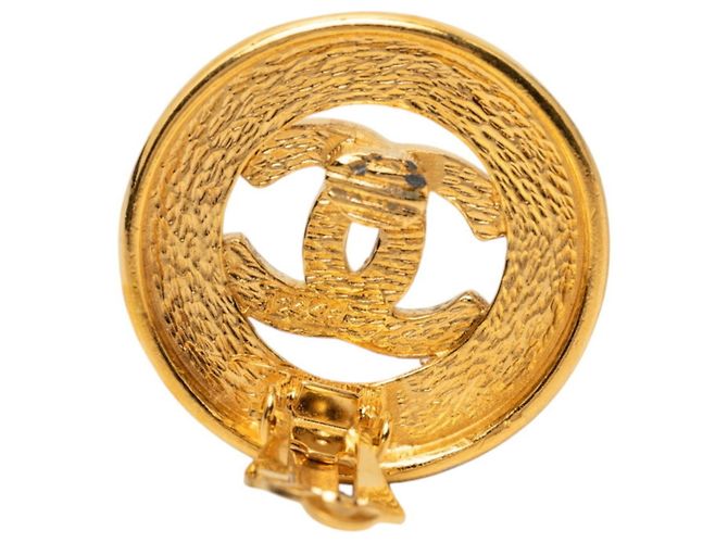 Timeless Orecchini a clip Chanel Vintage Coco Mark D'oro - vista 3