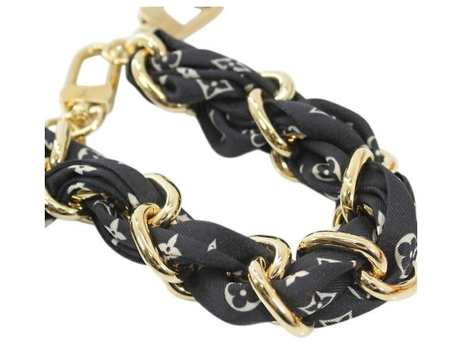 Charm per borsa e tracolla per telefono Louis Vuitton Nero D'oro Crudo Monogramma - vista 5