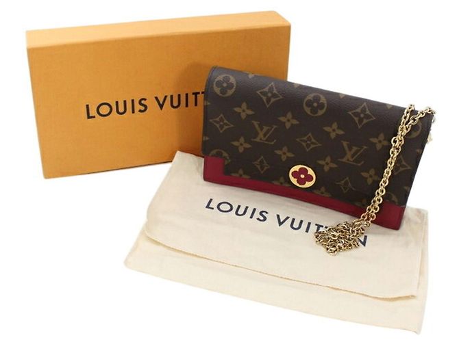 Borsa a tracolla portafoglio con catena Louis Vuitton Fuschia Monogramma - vista 11
