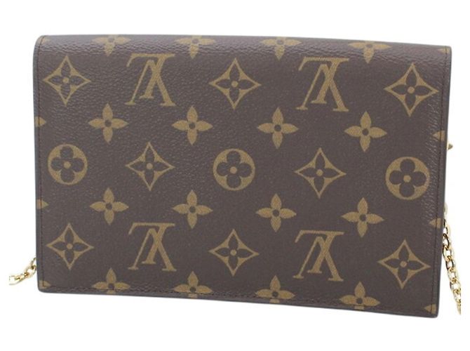 Borsa a tracolla portafoglio con catena Louis Vuitton Fuschia Monogramma - vista 2