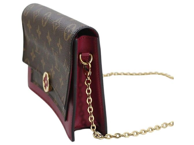 Borsa a tracolla portafoglio con catena Louis Vuitton Fuschia Monogramma - vista 3