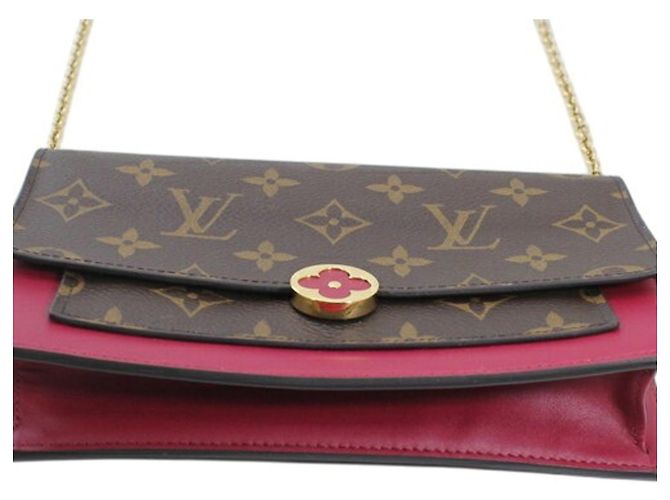 Borsa a tracolla portafoglio con catena Louis Vuitton Fuschia Monogramma - vista 5
