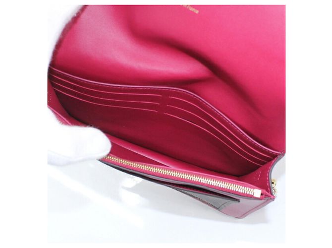 Borsa a tracolla portafoglio con catena Louis Vuitton Fuschia Monogramma - vista 8